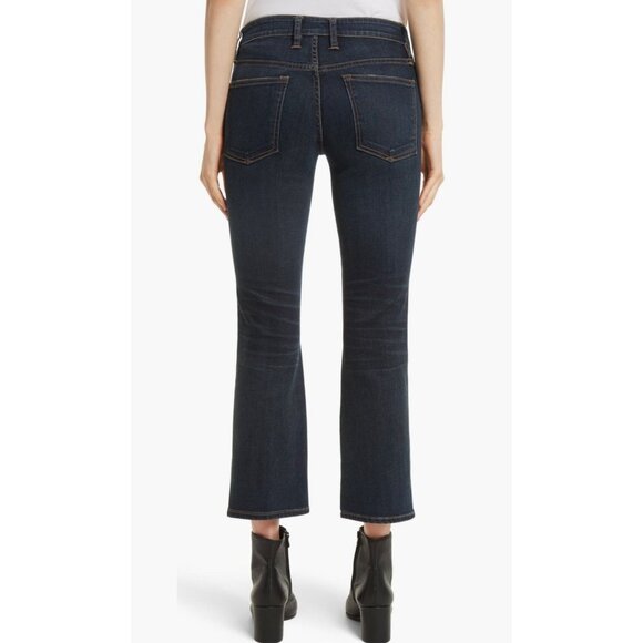 Vince Womens Crop Flare Jeans Dark Blue Wash DV281A2402 size 25 - Picture 2 of 15